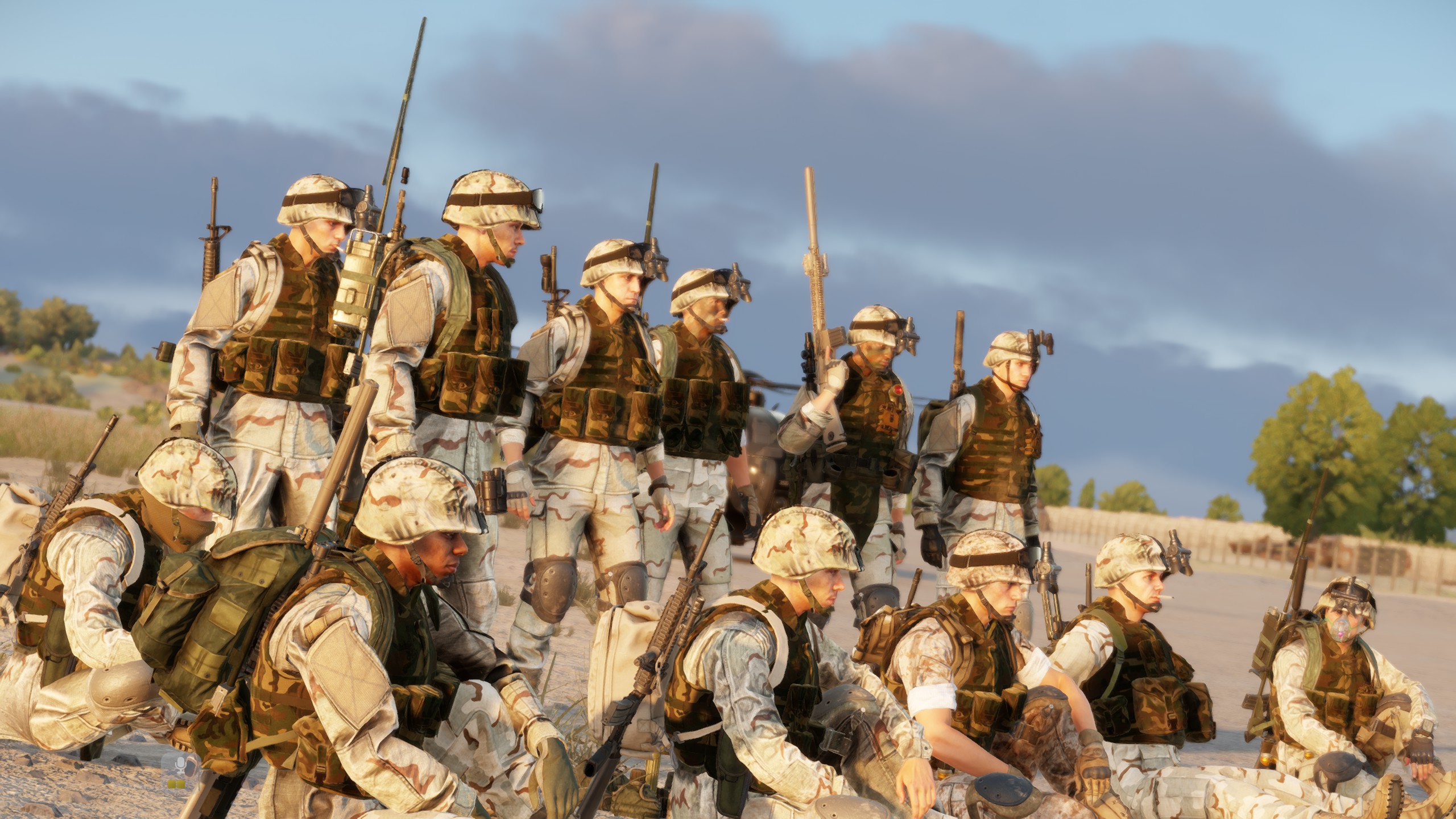 7th Legion personnel assembled in desert uniforms